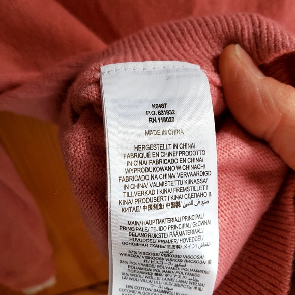 Boden Light Raspberry Pink Crew Neck Sweater With Lace Size 4 - Picture 6 of 7